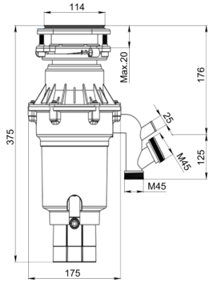 Измельчитель пищевых отходов GRANULA R650