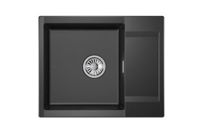 Кухонная мойка GRANULA ES-6202, ШВАРЦ (чёрный металлик)