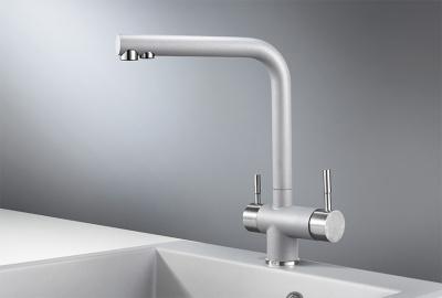 Кухонный смеситель GRANULA 2305, АЛЮМИНИУМ