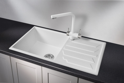 Кухонная мойка GRANULA GR-8601, АРКТИК (БЕЛЫЙ)