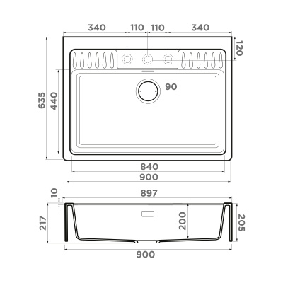 Кухонная мойка OMOIKIRI Kinokawa 90 wh