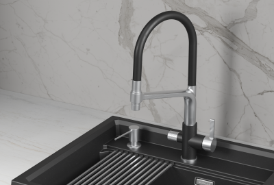 Кухонный смеситель GRANULA 5083, ШВАРЦ