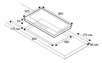 Варочная поверхность газовая Bertazzoni P905CHERAG