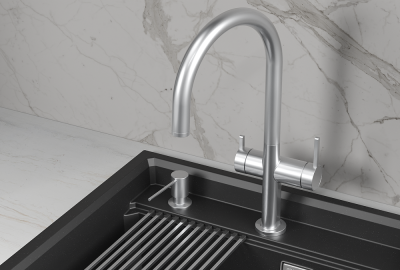 Кухонный смеситель GRANULA KS-8274, НЕРЖ