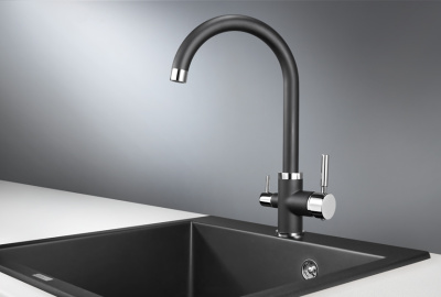 Кухонный смеситель GRANULA  GR-2168, ТУРМАЛИН