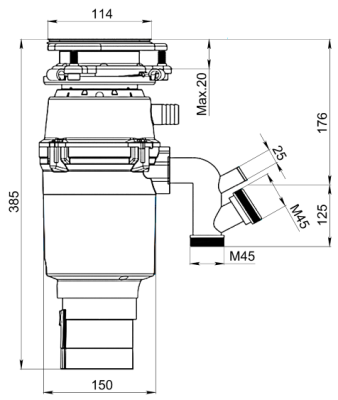 Измельчитель пищевых отходов GRANULA R700