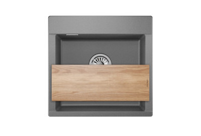 Кухонная мойка GRANULA ES-5201, ГРАФИТ (ЧЁРНО-СЕРЫЙ)