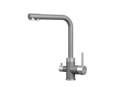 Кухонный смеситель GRANULA GR-5015, ГРАФИТ (ЧЁРНО-СЕРЫЙ)