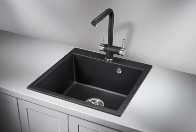 Кухонная мойка GRANULA GR-5102, ШВАРЦ (чёрный металлик)